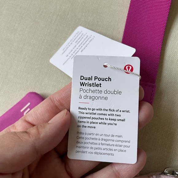 Lululemon Dual Pouch Wristlet - Pow Pink Tone/Flush Pink - Picture 6 of 12